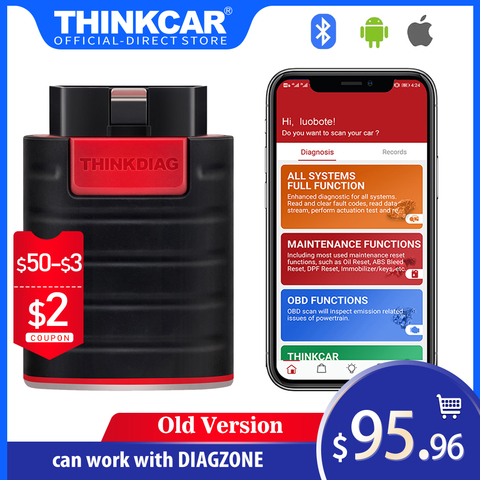 Old Version Thinkdiag  full system OBD2 Diagnostic Tool Code Reader 15 Reset Services Can Work With Diahzone OBD2 Scanner tool ► Photo 1/6
