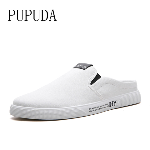 PUPUDA sneakers men 2022 classic Half slippers comfortable running shoes menLinen shoes summer espadrilles male fashion trend ► Photo 1/6