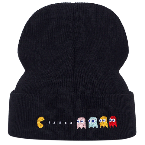Fashion carton Beanies hat personality Embroidery Warm Winter Unisex Knitted Hat Skullies Animation Ski Gorros Caps hip hop hats ► Photo 1/4