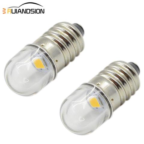 2pcs Warm white E10 3V 6V 12V 0.08A 0.96W Miniature Screw Base Instrument LED Light Bulb Lamp Flashlight Torch DIY Work Light ► Photo 1/6