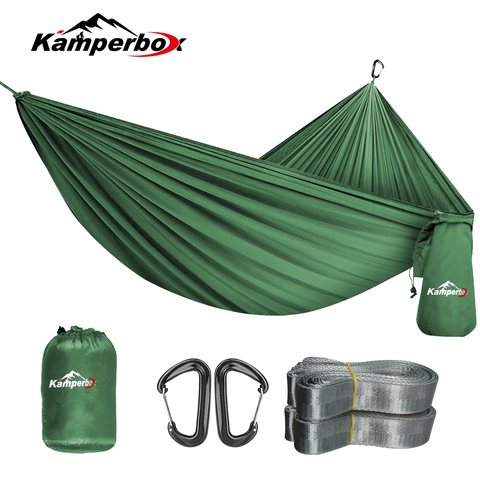 Hammock Camping Single Hammock Sleeping Bag Adjustable Straps Suspension System Kamperbox ► Photo 1/1