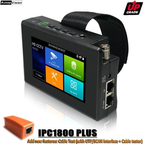 Upgrade IPC-1800 PLUS CCTV IP Camera Tester H.265 4K IP 8MP TVI 8MP CVI 8MP AHD Analog 5-in-1 Wrist CCTV Tester Monitor with WIF ► Photo 1/6