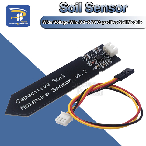 Capacitive Soil Moisture Sensor Module Not Easy to Corrode Wide Voltage Wire 3.3~5.5V Corrosion Resistant W/ Gravity for Arduino ► Photo 1/6