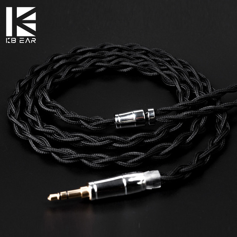 KBEAR 4 Core Cable 5N UPOCC OCC cobre Litz/3,5/2,5/4,4mm MMCX/0,78mm/QDC 2Pin para ST-10S ZSX C12 KXXS ZSN Pro ZSX BL-03 BL-05 ► Photo 1/6