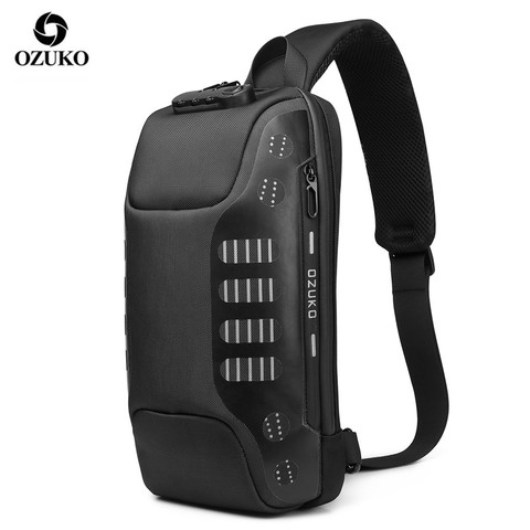 OZUKO Chest Bag Multifunction Crossbody Bag for Men Anti-theft Shoulder Messenger Bags Male Waterproof Short Trip Pack 2022 New ► Photo 1/6