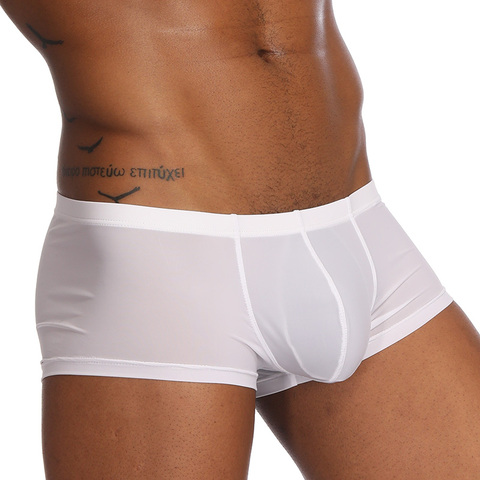IYUNYI Men Underwear Boxer Shorts U Convex Pouch Ice Silk Soft Sexy Men's Underpants Boxer Shorts homme Cuecas Male Panties ► Photo 1/6