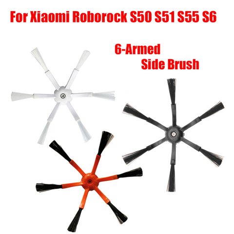 2Pcs 6 Arms Side Brush Parts For Xiaomi/Roborock S5 S50 S51 S55 S6 Robot Vacuum Cleaner Side Brushes Accessories ► Photo 1/6