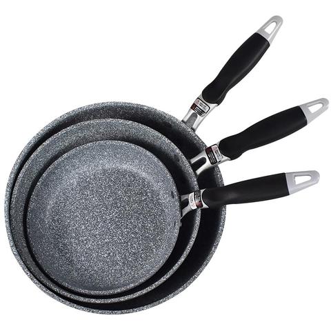 Medical Stone Pan Set Japanese Style Forged Aluminum Non-stick 20cm Small Frying Pan 26cm 28cm Large Deep Frying Pan Ceramic Coa ► Photo 1/6