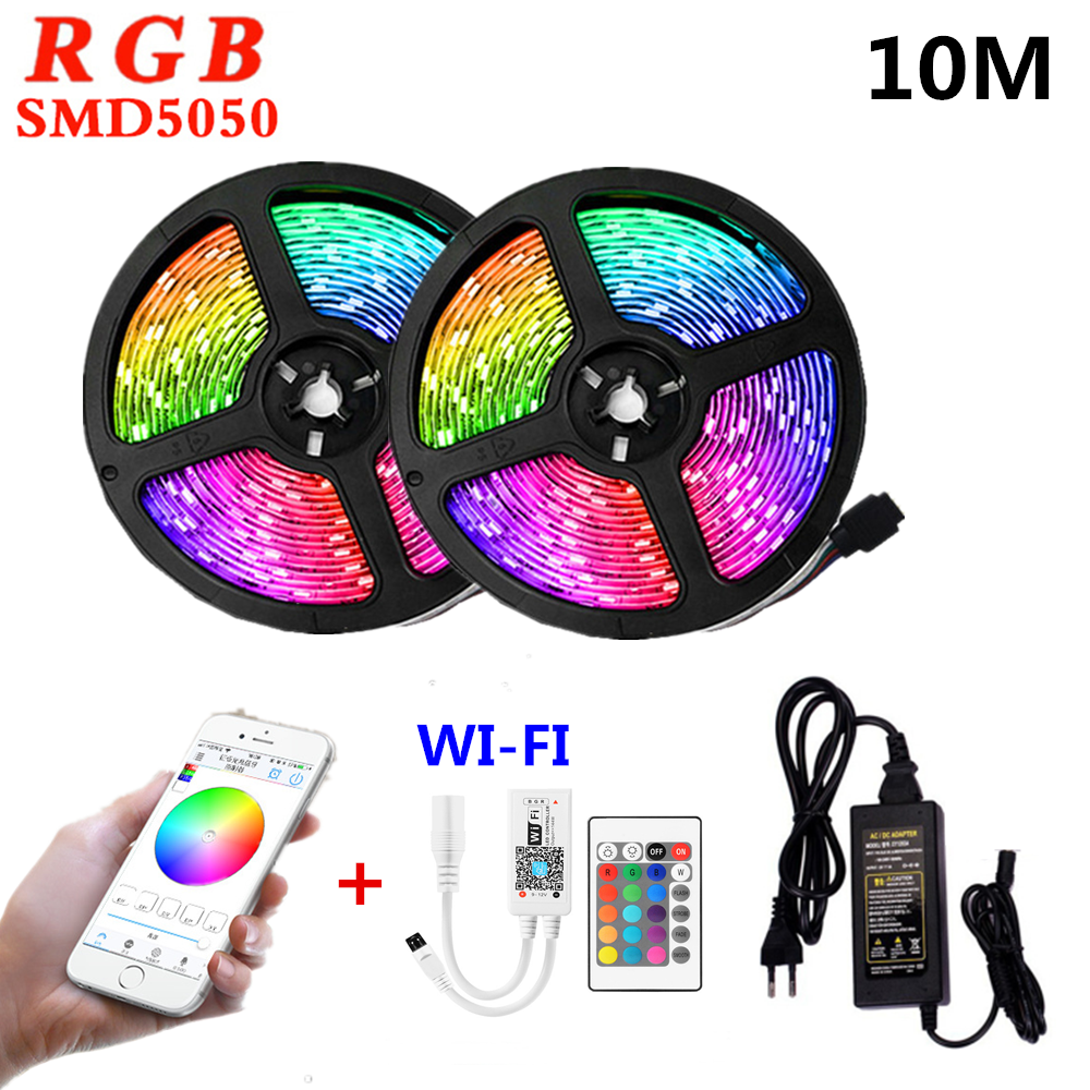 Weglaten Artefact Supplement Ruban Led 10m WIFI Led Light Strip 5050 12V RGB Strips Waterproof Luces Led  Lights for Room Lightings Decoration 10 Meters Set - Price history & Review  | AliExpress Seller - LED Strip Store | Alitools.io