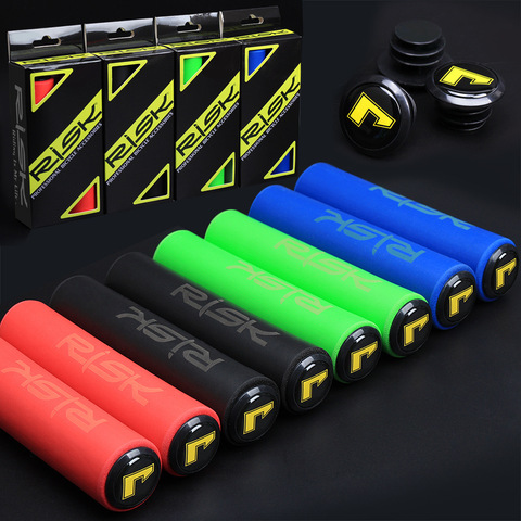 2PCS RISK Bicycle Handle Bar Grips Silicone Cycling Bike Grips Mountain Bike Handlebar Cover Anti-slip Grips Bicycle Bike Part ► Photo 1/6