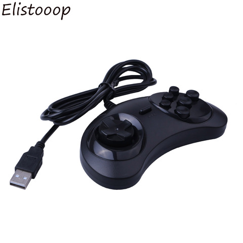 USB Wired Classic Gamepad 6 Buttons Joystick Holder Game Controller for PC MAC SEGA Genesis Game Accessories Joypad for SEGA ► Photo 1/5