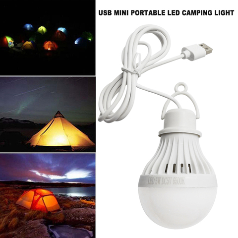 Super Birght LED Lantern Portable Camping Lamp Mini 5/7W Bulb 5V LED USB Power Book Light LED Reading Student Study Table Lamp ► Photo 1/6