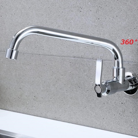 KKTNSG faucet wall mounted kitchen faucet single kitchen wall taps sink faucet kitchen copper wall sink tap G1/2 ► Photo 1/6