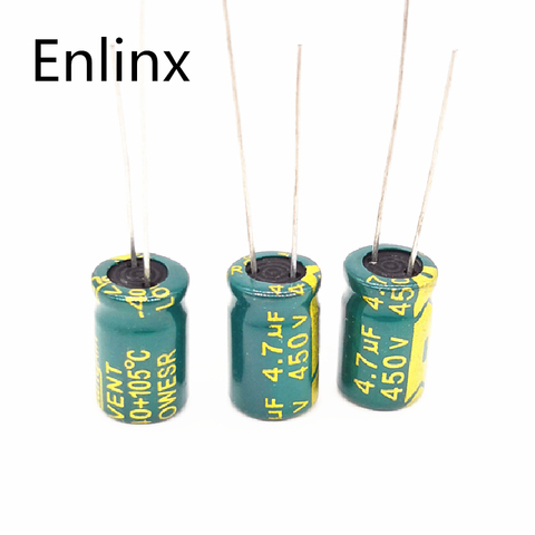 20-100pcs 450V 4.7UF high frequency Aluminum Electrolytic Capacitor 4.7UF 450V 8X12mm 20% ► Photo 1/2