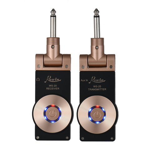 Rowin WS-20 2.4G Wireless Rechargeable Electric Guitar Transmitter Receiver Set 30 Meters Transmission Range ► Photo 1/6