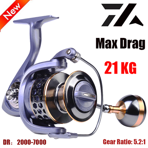New High Quality Max Drag 21KG Spool Fishing Reel Gear 5.2:1 Ratio High Speed Spinning Reel Casting Reel Carp For Saltwater ► Photo 1/6