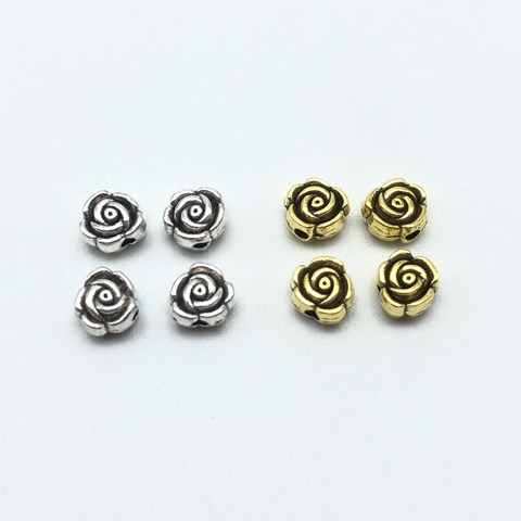 30pcs rose alloy Flowers beads for jewelry making DIY bracelet necklace accessories material wholesale ► Photo 1/5