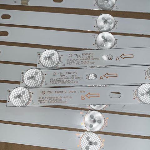 2a+1b in tv HI QUALITY  YS-L E469119 94V-0 JS-D-JP395DM-A81EC/B82EC E395DM1000/MCPCB 736-14-1T A/B light bar Backlight 6V 736MM ► Photo 1/3