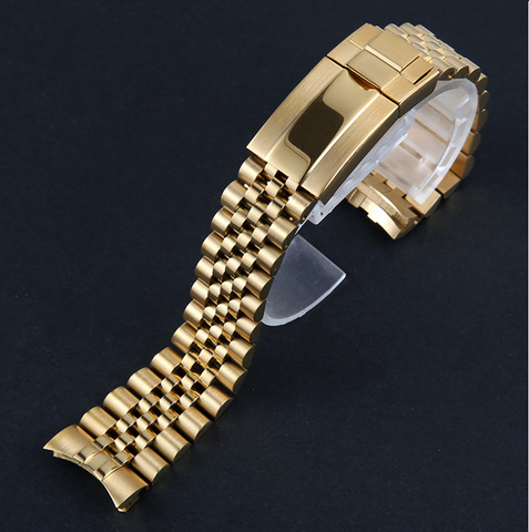 New High quality Stainless Steel Watchband Gold Silver Bracelet with Oyster Buckle 20mm for RX Perpetual Day-Date Datejust Watch ► Photo 1/6