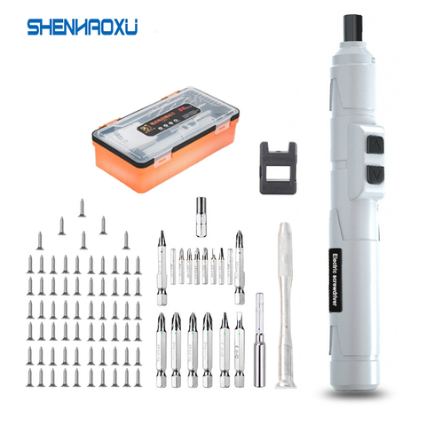 Cordless Electrical Screwdriver Mini Power Tools 3.6V Rechargeable Multifucntion Power Drill With 88pcs Bits Kits Set Household ► Photo 1/6