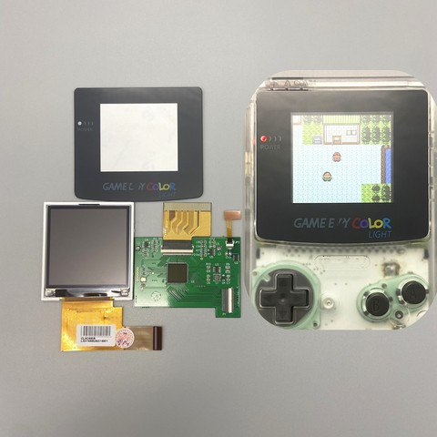 2.2 inches GBC LCD High brightness LCD screen for Gameboy COLOR GBC, plug and play without welding and shell cutting. ► Photo 1/3