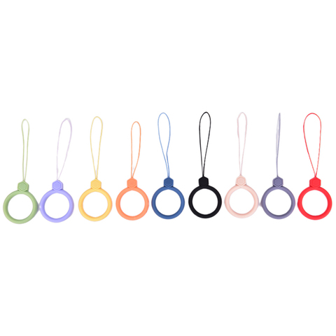 Finger Ring Anti-lost Universal Phone Short Lanyard Silicone Pendant Ring Strap ► Photo 1/6