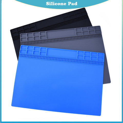 Heat Insulation Silicone Pad Desk Mat Maintenance Platform For BGA Soldering Repair Station Repair Tools Grey/black/blue ► Photo 1/6