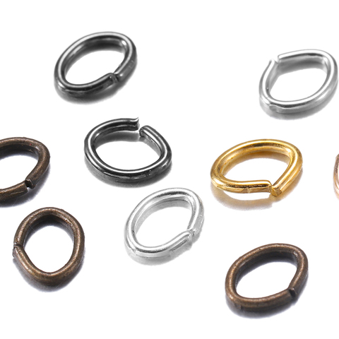 300pcs/lot 4-7mm Oval Split Ring Jump Rings Connector Open Metal Rings Link Loops For DIY Bracelet Necklace Accessories Jewelry ► Photo 1/6