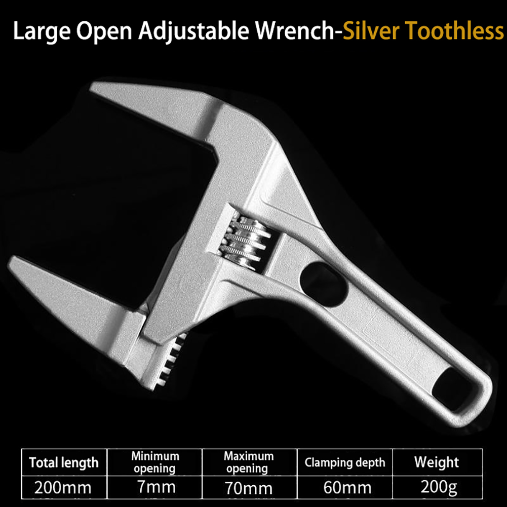 4//5//6//8 Inch Adjustable Wrench Spanner Nut Key Bathroom Plumbing Repair Tools