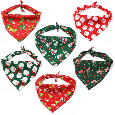 New 50/100pcs Christmas Dog Bandana Christmas Pet Supplies Dog Accessories Pet Dog Bandanas Scarf  Small Dog Cat Puppy  Bandana ► Photo 1/6