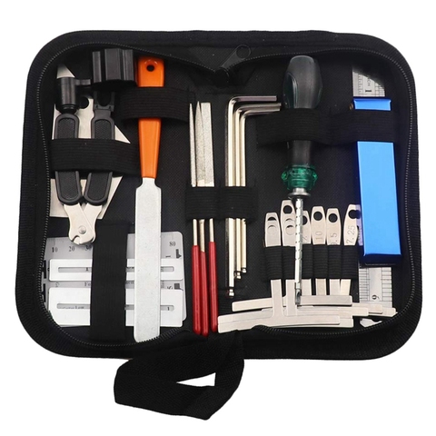 Guitar Tool Kit Repairing Maintenance Tools String Organizer String Action Ruler Gauge Measuring Tool Hex Wrench Set ► Photo 1/6