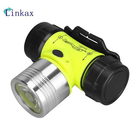 Waterproof diving swimming led Headlamp 4 mode underwater headlight fishing lamp Use Battery LED Flashlight ► Photo 1/6