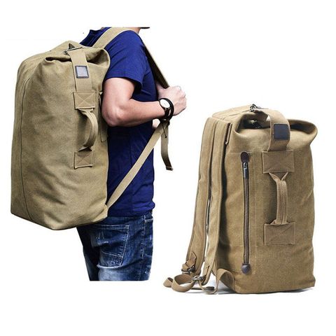 Weysfor Vogue Large Capacity Travel Climbing Bag Tactical Military Backpack Men Women Bucket Army Canvas Bags Shoulder Bag ► Photo 1/6