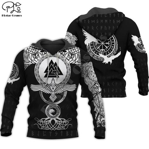 PLstar Cosmos Viking Warrior Tattoo New Fashion Tracksuit casual Colorful 3D Print Hoodie/Sweatshirt/Jacket/Men Women s10 ► Photo 1/3