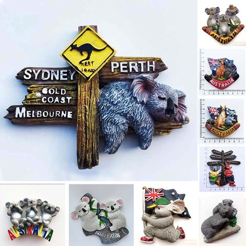 Australia Fridge Magnet Koala Fridge Magnet Souvenir 3D Resin Magnetic Stickers Refrigerator Decorative Magnet Travel Gift Idea ► Photo 1/6