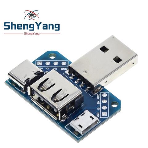 USB Head Switchboard Male USB Connector to  Type-c  Micro  Female USB 2.54-4P transfer test board USB adapter plate XY-USB4 ► Photo 1/6