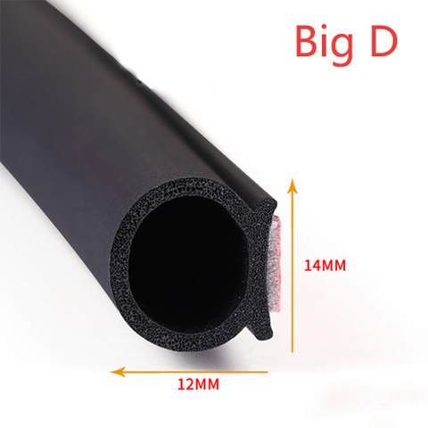 Rubber Door Seal Strip Big D Type 2-8M Car Door Seal Strip Universal Noise Insulation Epdm Car Rubber Waterproof Seals For Auto ► Photo 1/6