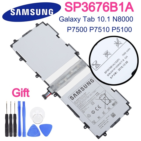 Samsung Galaxy Tab 10.1 S2 N8000 N8010 N8020 N8013 P7510 P7500 P5100 P5110 P5113 Original Tablet Battery SP3676B1A 7000mAh ► Photo 1/4