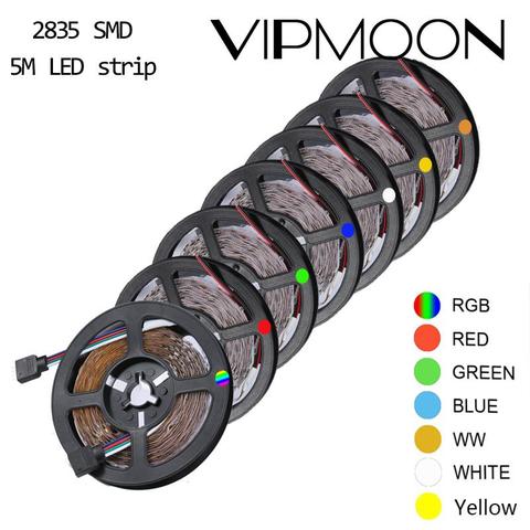 New SMD 2835 DC12V RGB LED Strip Light 5M 60leds/M NO Waterproof LED Light RGB Leds tape Flexible  diode ribbon Warm White/RGB ► Photo 1/6