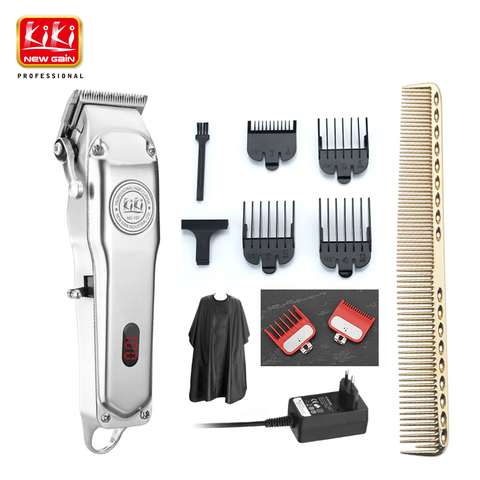 KIKI NEWGAIN Rechargeable All Metal Hair Clipper Cordless Electric Hair Trimmer Professional Haircut Beard Shaver Machine ► Photo 1/6