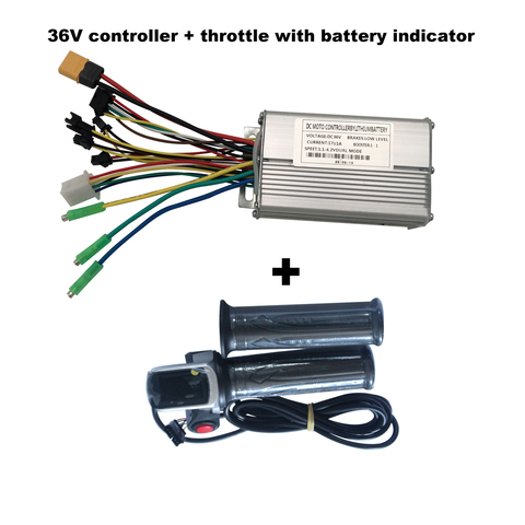 Electric Bike 36V 250W/ 350W/ 500W Ebike Brushless Gear Mode Controller and Twist Throttle with Battery Level ► Photo 1/5