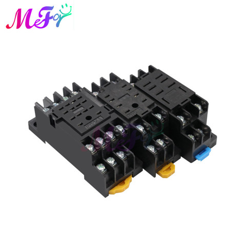 MY4NJ DC 12V 24V AC 110V 220V Relay 14 Pin MY4 MY4NJ Mini Relay Switch With  Base