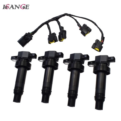 Ignition Coil Pack &  Wiring Harness Plug Connector For Hyundai Kia Accent i20 i30 i40 IX20 Veloster Elantra 1.4 1.6 27301-2B010 ► Photo 1/6