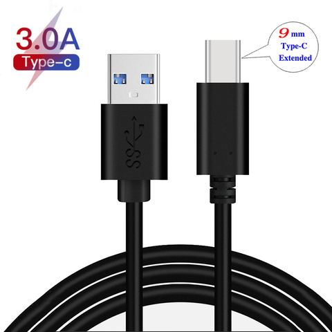 9mm Long USB Type-C Extended Tip Fast Charger 3A Cable for Blackview P10000 Pro,BV7000 Pro,BV8000 Pro,BV9000 Pro For BQ 5541L ► Photo 1/6