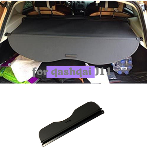 Black Rear Cargo Cover Retractable Luggage Security Shield For Nissan Qashqai J11 2014 2015 2016 2017 2022 Accessories ► Photo 1/6