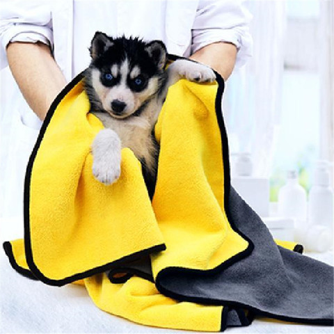 New Absorbent Towels for Dogs Cats Fashion Bath Towel Nano Fiber Quick-drying Bath Towel Car Wiping Cloth Pet Supplies ► Photo 1/6