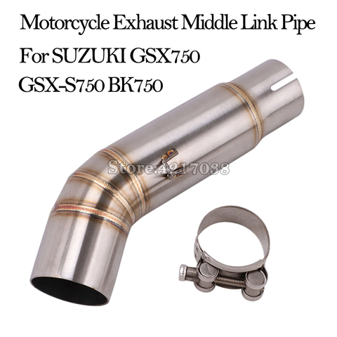 Motorcycle Exhaust Modified Middle Link Pipe Escape Moto Connection Tube Muffler For SUZUKI GSX750 GSX S GSX-S 750 BK750 Slip On ► Photo 1/5