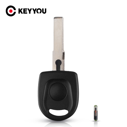 KEYYOU Car Ignition Key Transponder Chip ID48 For VW Volkswagen SKoda SEAT key Case Uncut Blade HU66 NEW Replacement Fob ► Photo 1/5