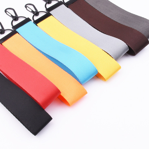 Solid Colors Ribbon Keychain Key Chain Lanyard For Phone Case Wallet Ribbon For Women Bag Charms Cars Keyring Key Ring S198 ► Photo 1/6