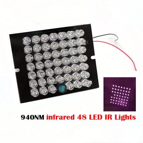 New Invisible illuminator 940NM infrared 60 Degree DC12V 48 LED IR Lights PCB for CCTV Security 940nm IR Camera ► Photo 1/5